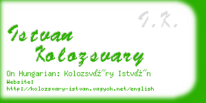 istvan kolozsvary business card